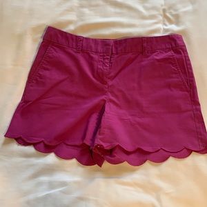 LOFT Purple Scalloped Shorts